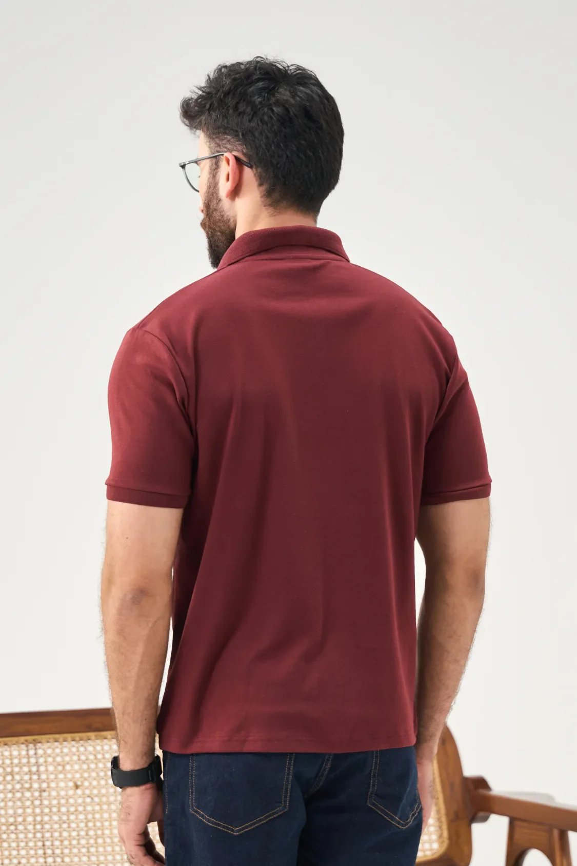 Anywear Polo - Deep Maroon - Image 3