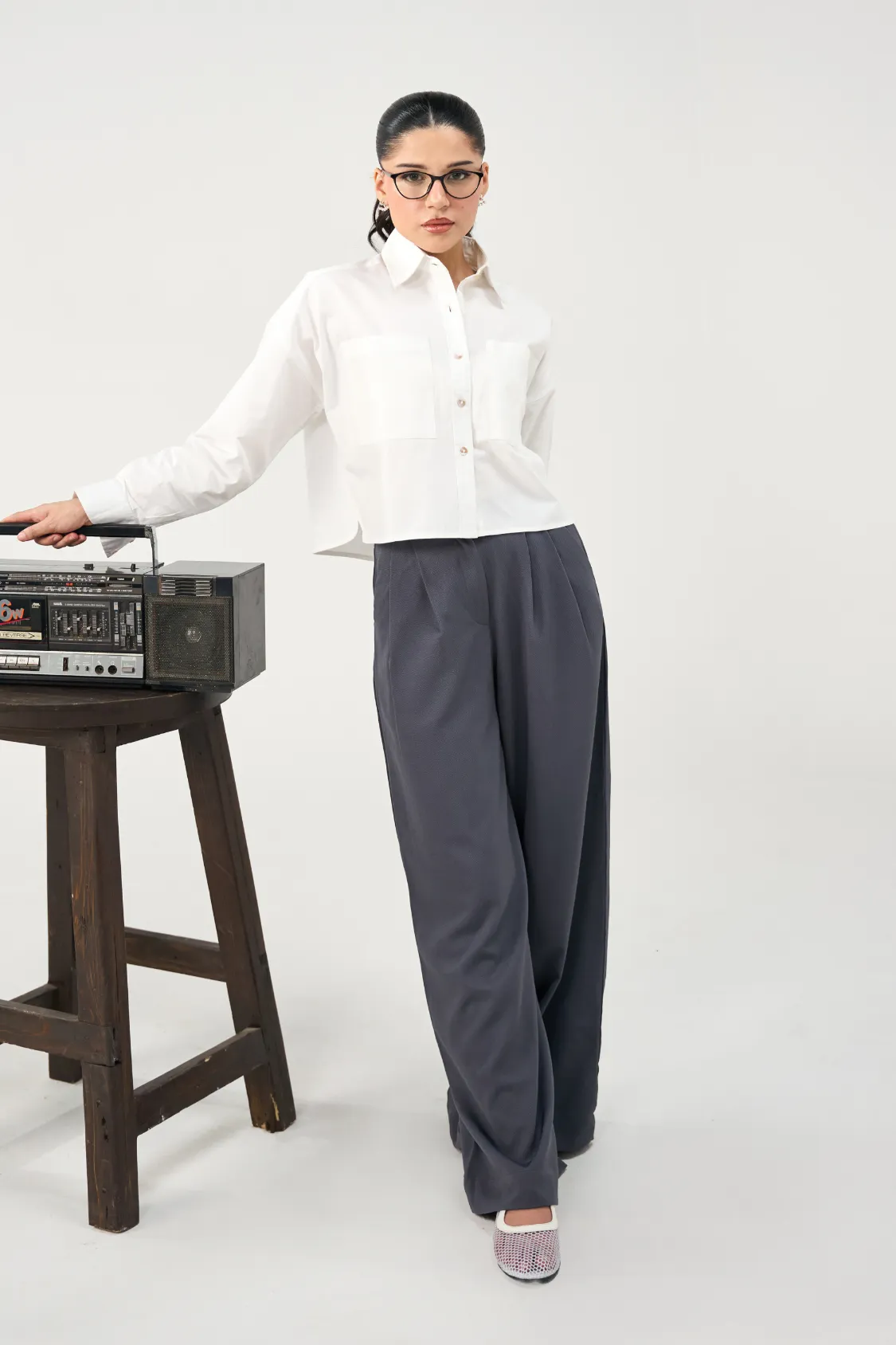 Boxy Shirt - Cloud White - Image 5
