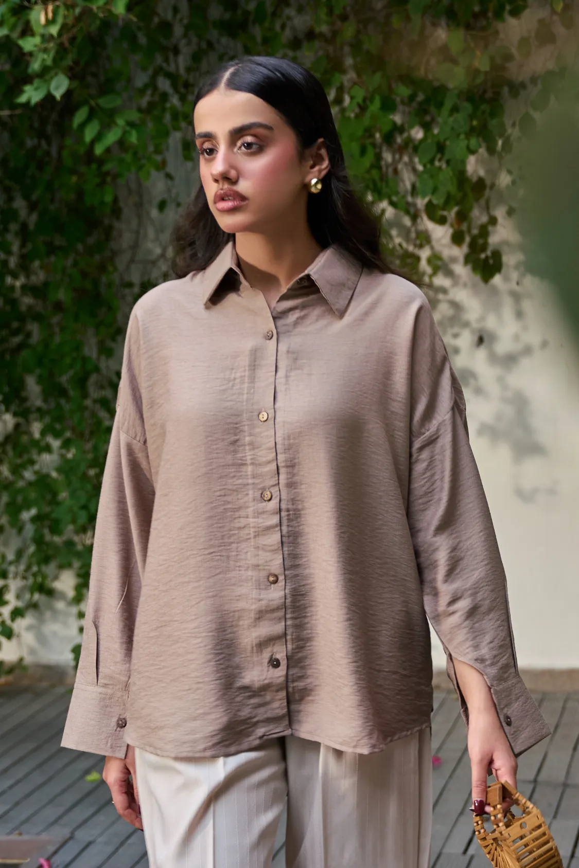 Button-Down Shirt - Brown - Image 2