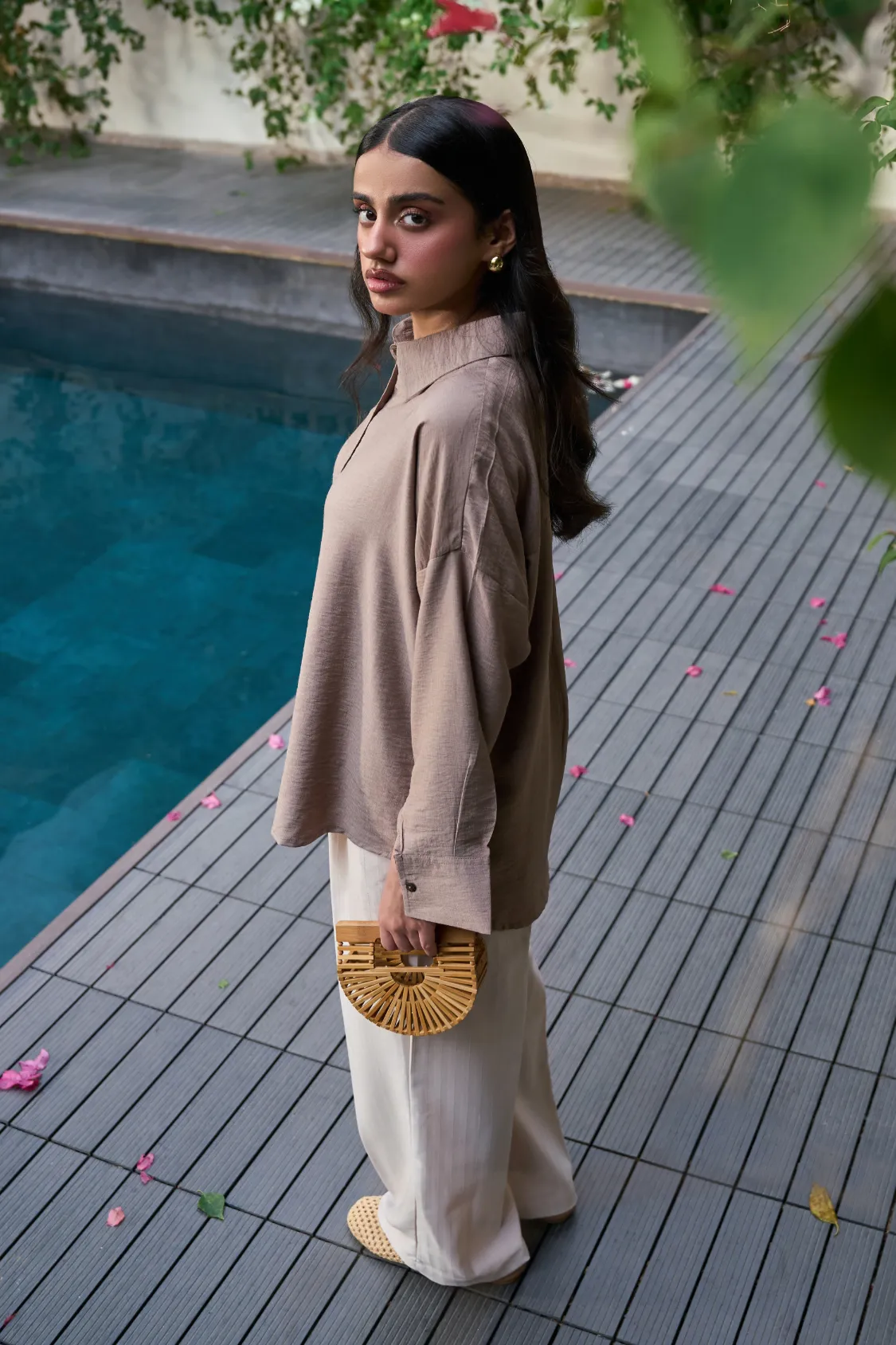 Button-Down Shirt - Brown - Image 6
