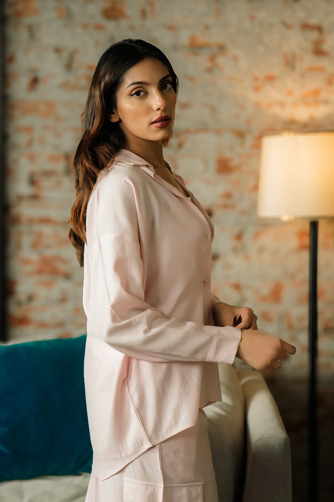 Co-ord Set with Cargo Pants - Pastel Pink - Image 3