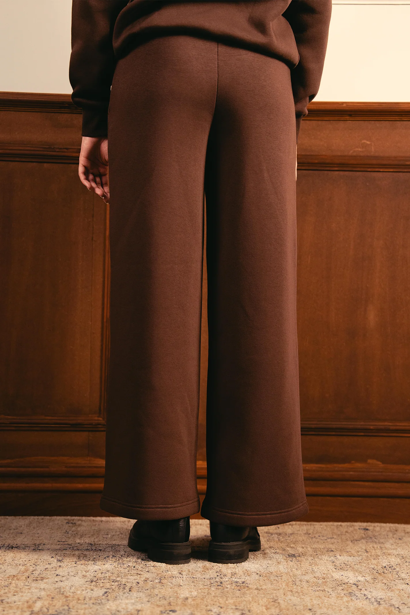 Classic Quarter-Zip Sweatsuit - Brown - Image 5