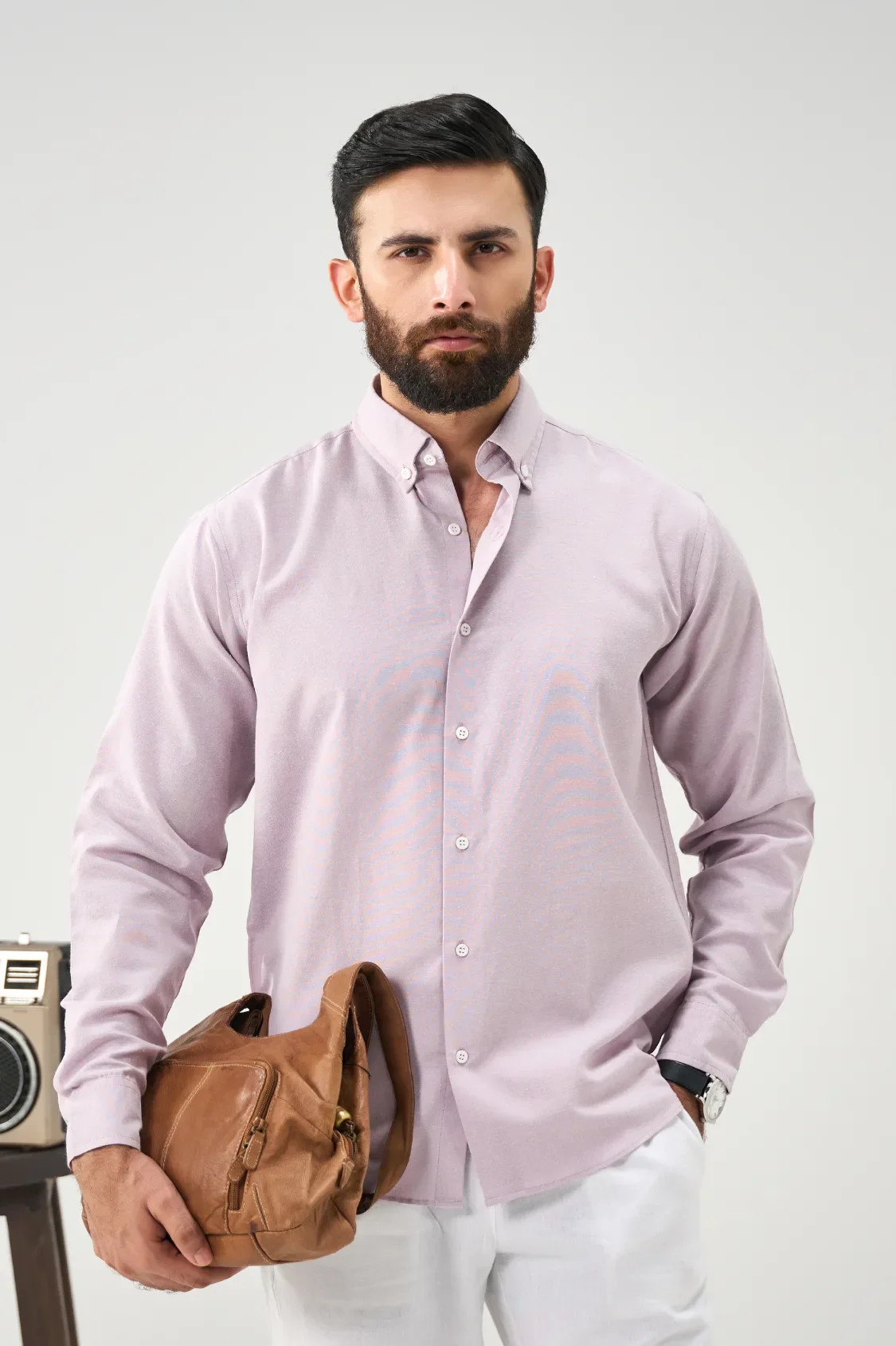 Everyday Linen Shirt - Mauve Fog