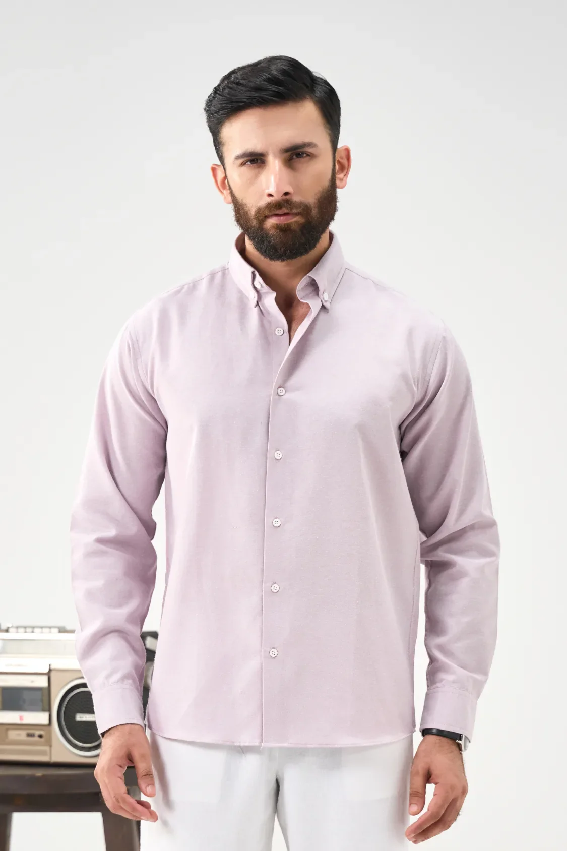 Everyday Linen Shirt - Mauve Fog - Image 2