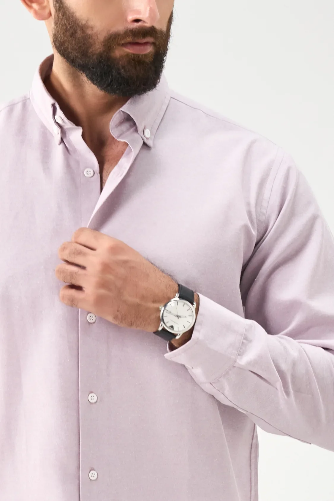 Everyday Linen Shirt - Mauve Fog - Image 3