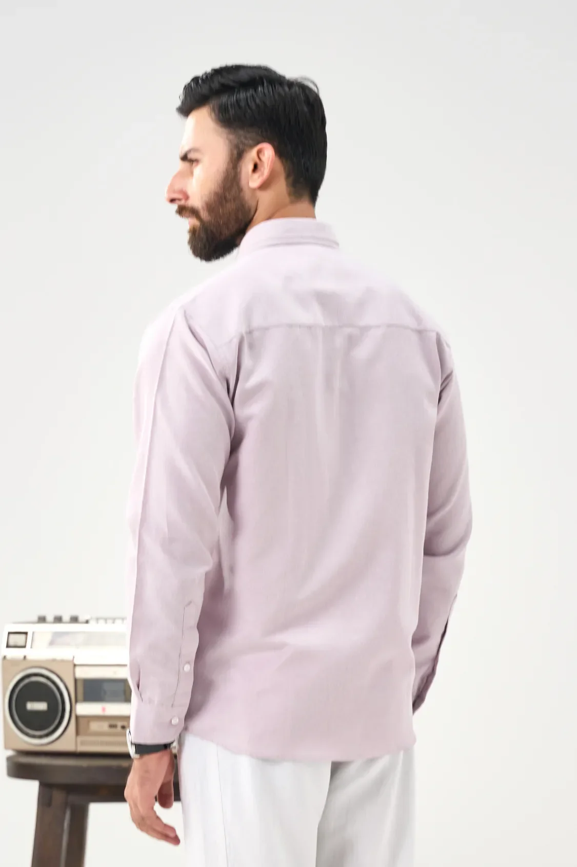 Everyday Linen Shirt - Mauve Fog - Image 4