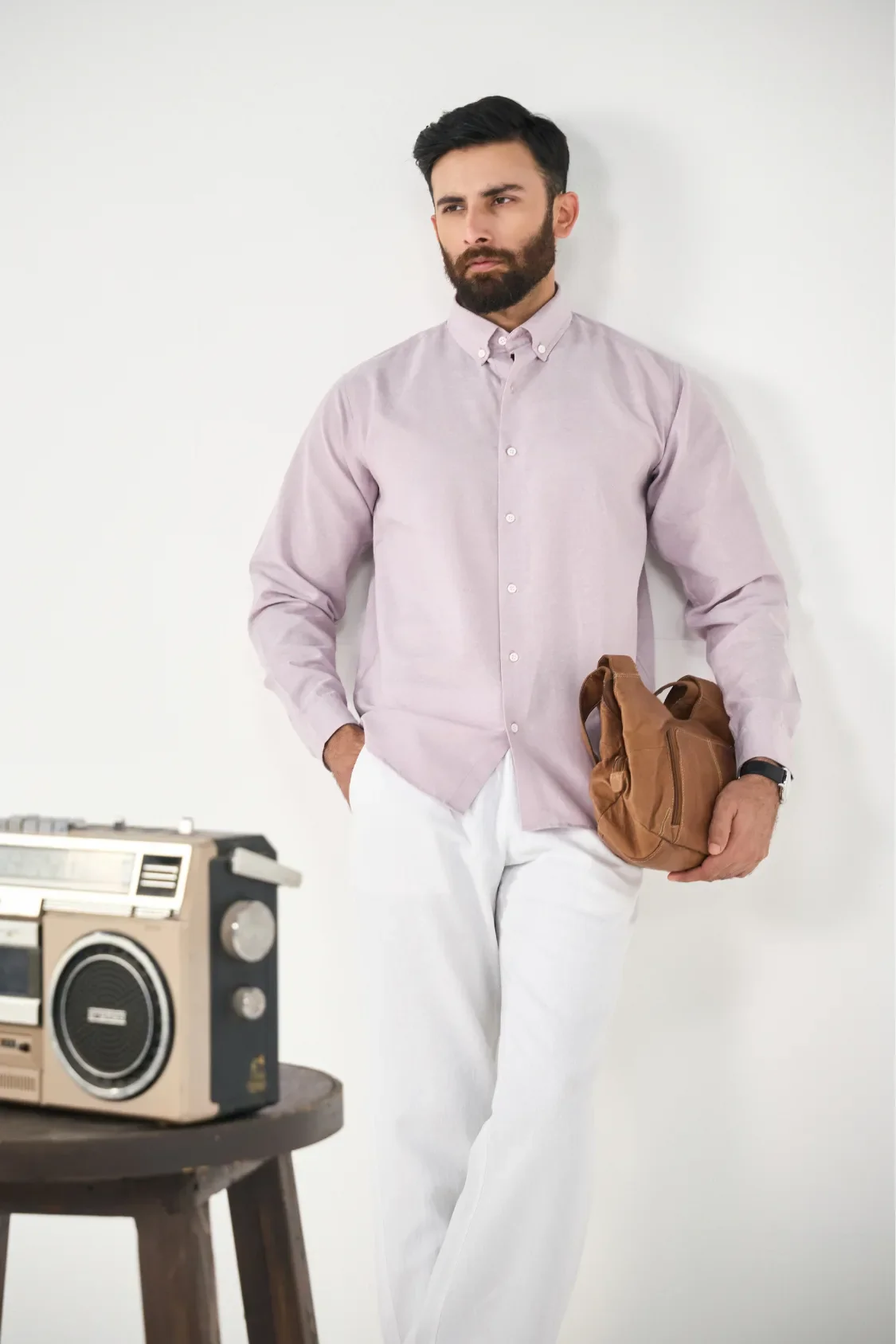 Everyday Linen Shirt - Mauve Fog - Image 6