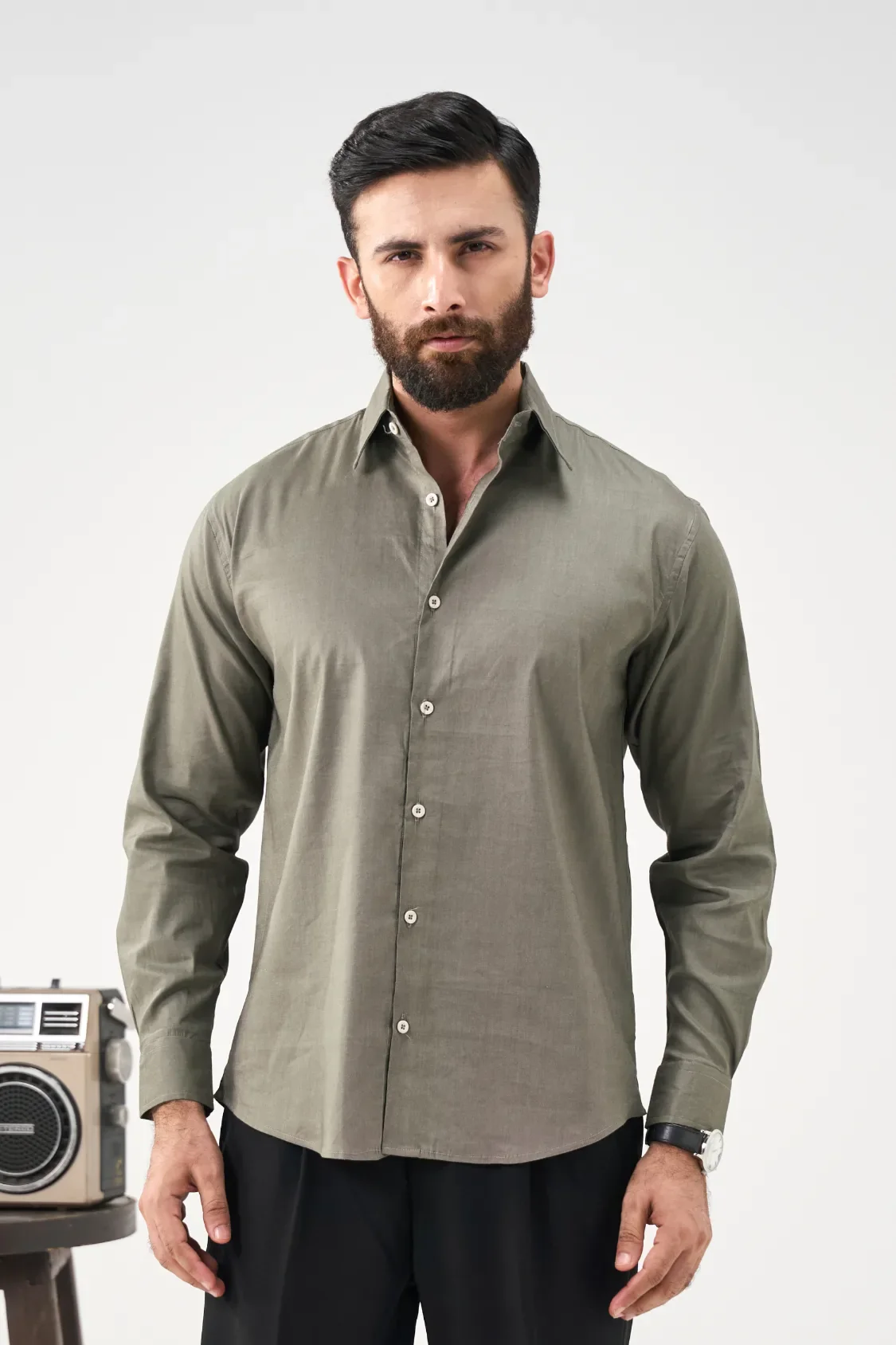 Everyday Linen Shirt - Olive Green - Image 5