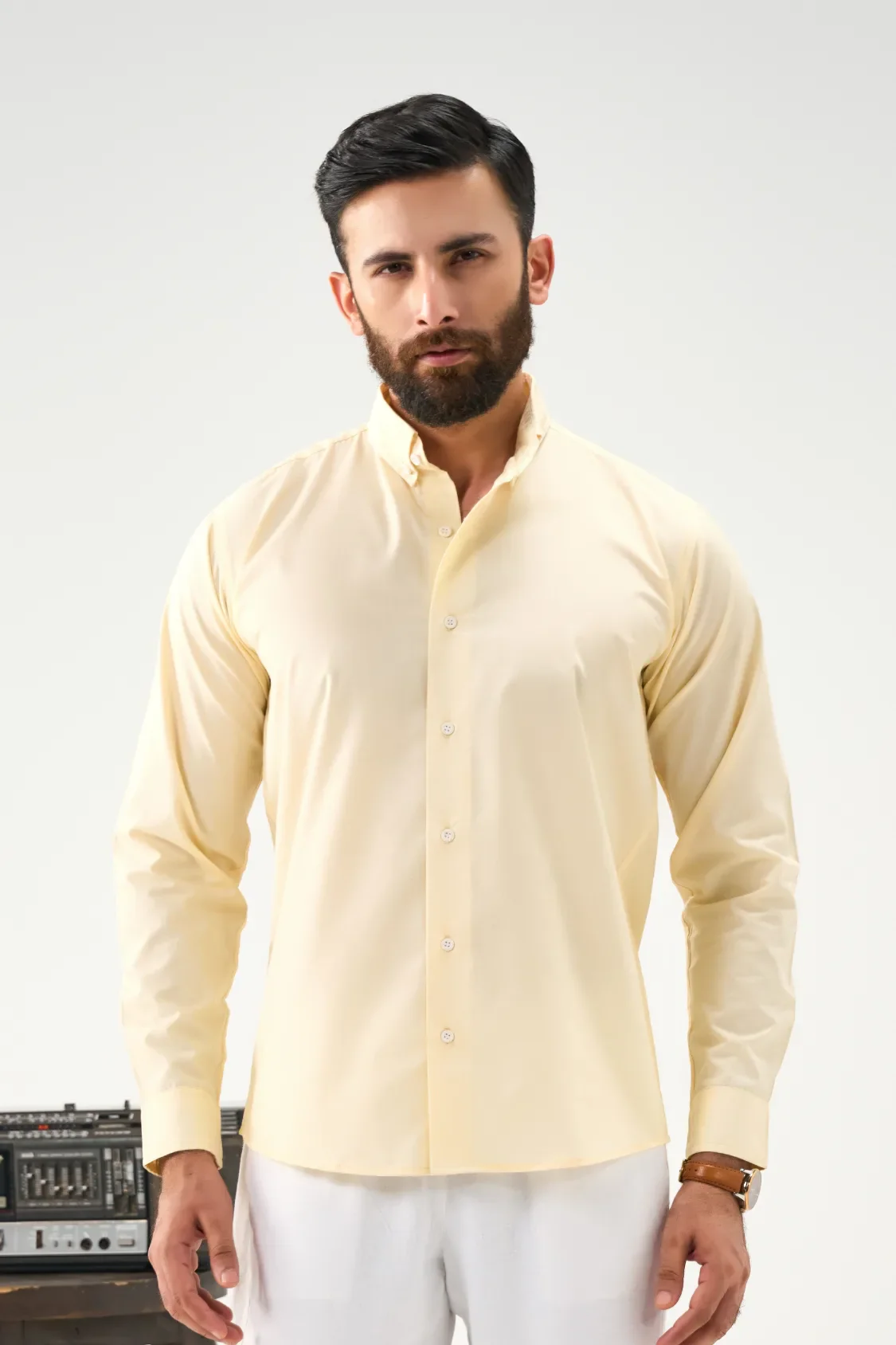 Everyday Solid Shirt - Sand Yellow - Image 2