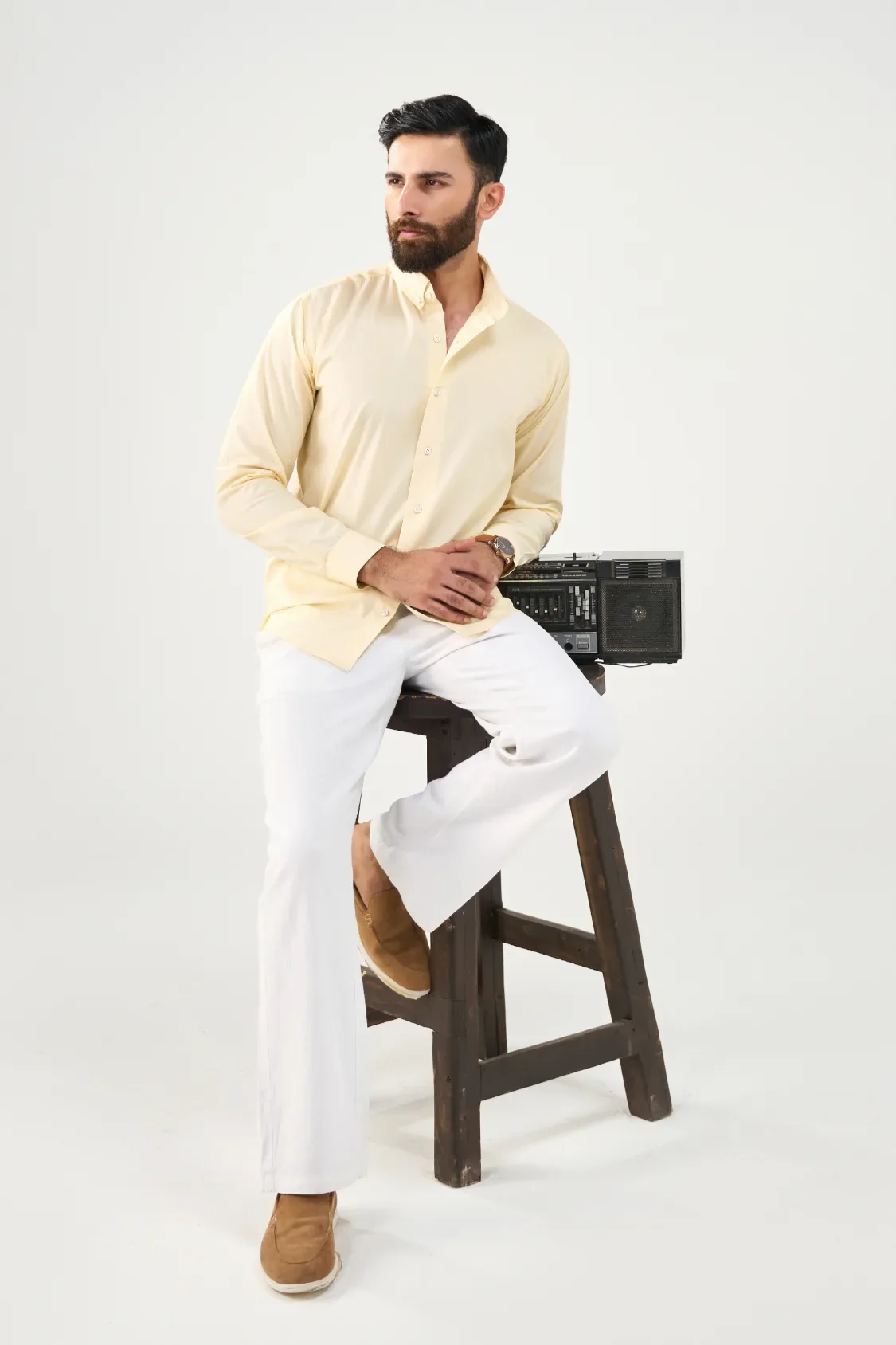 Everyday Solid Shirt - Sand Yellow - Image 5