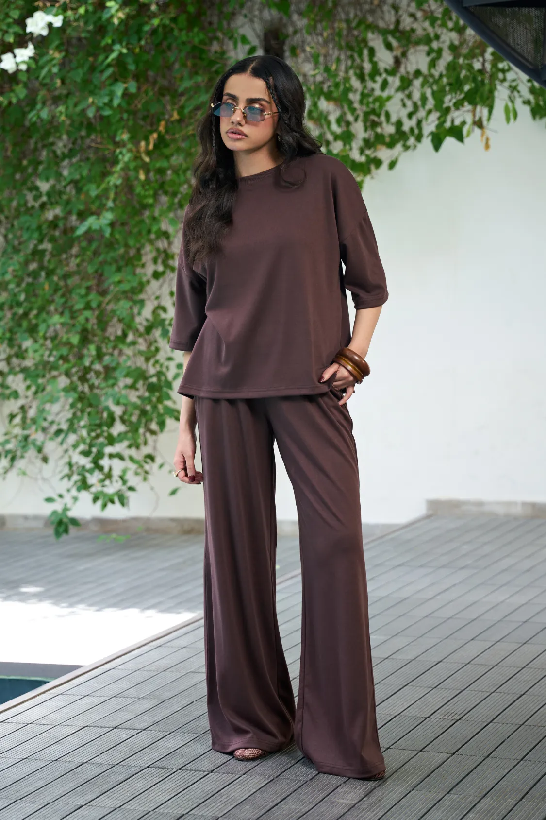 Everywear Co-Ord Set - Brown