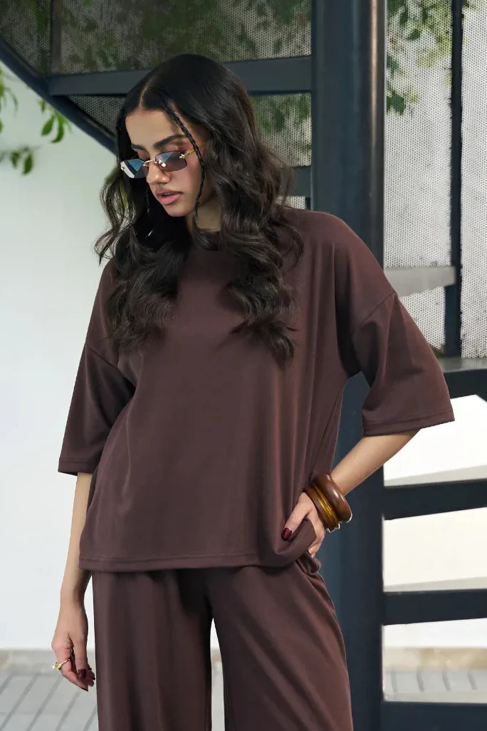 Everywear Co-Ord Set - Brown - Image 6
