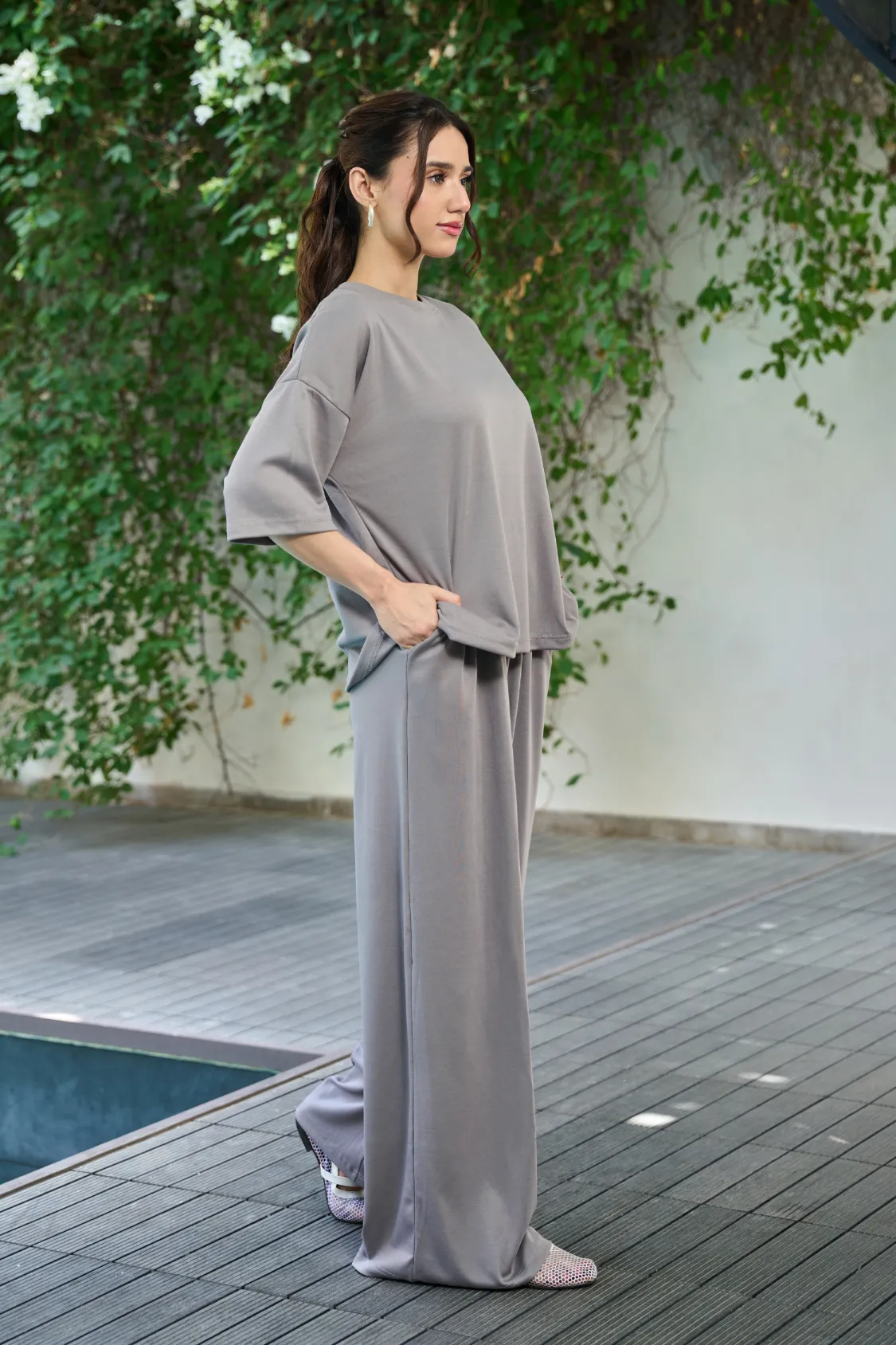 Everywear Co-Ord Set - Grey - Image 2