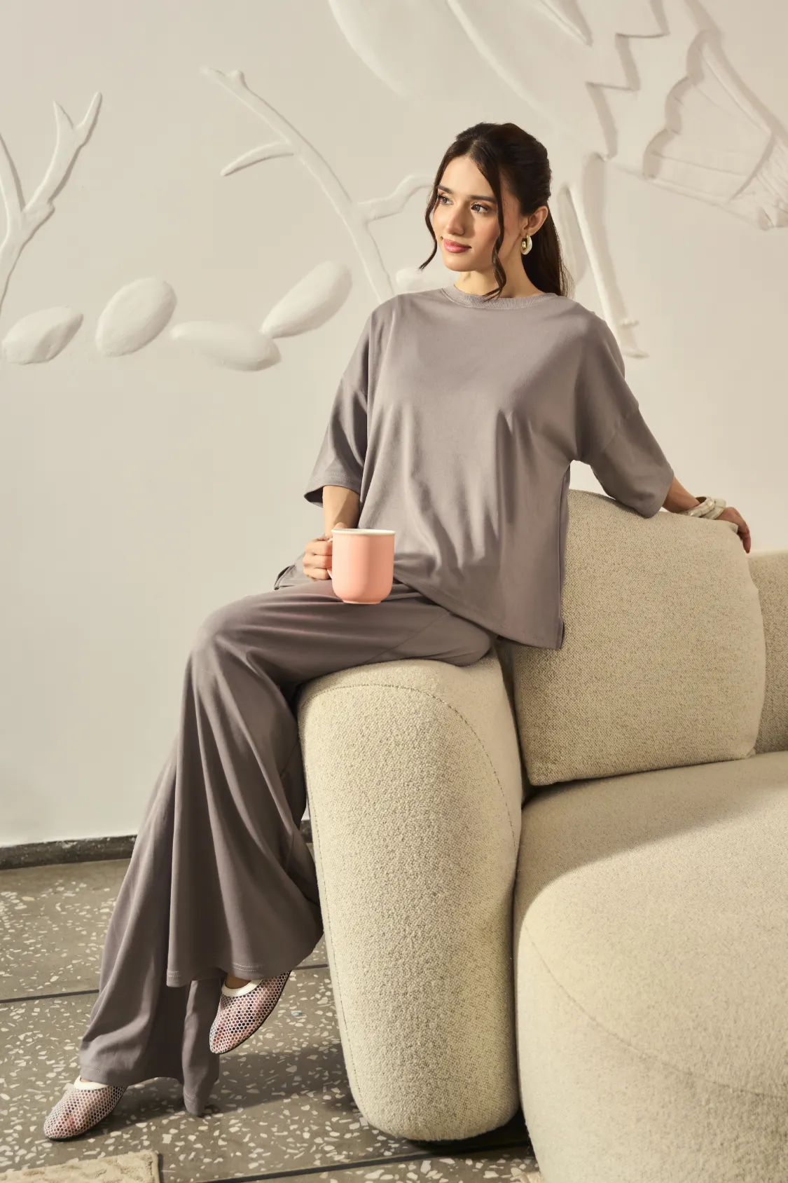 Everywear Co-Ord Set - Grey - Image 8