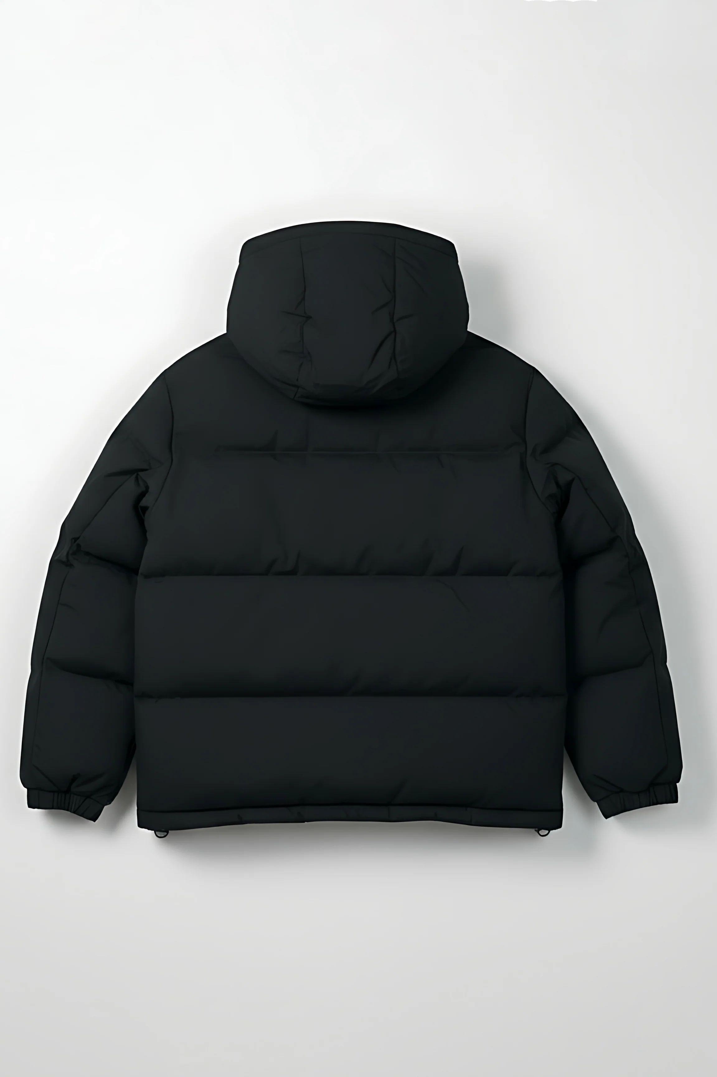 Insulated Hooded Puffer Jacket - Black - Image 3