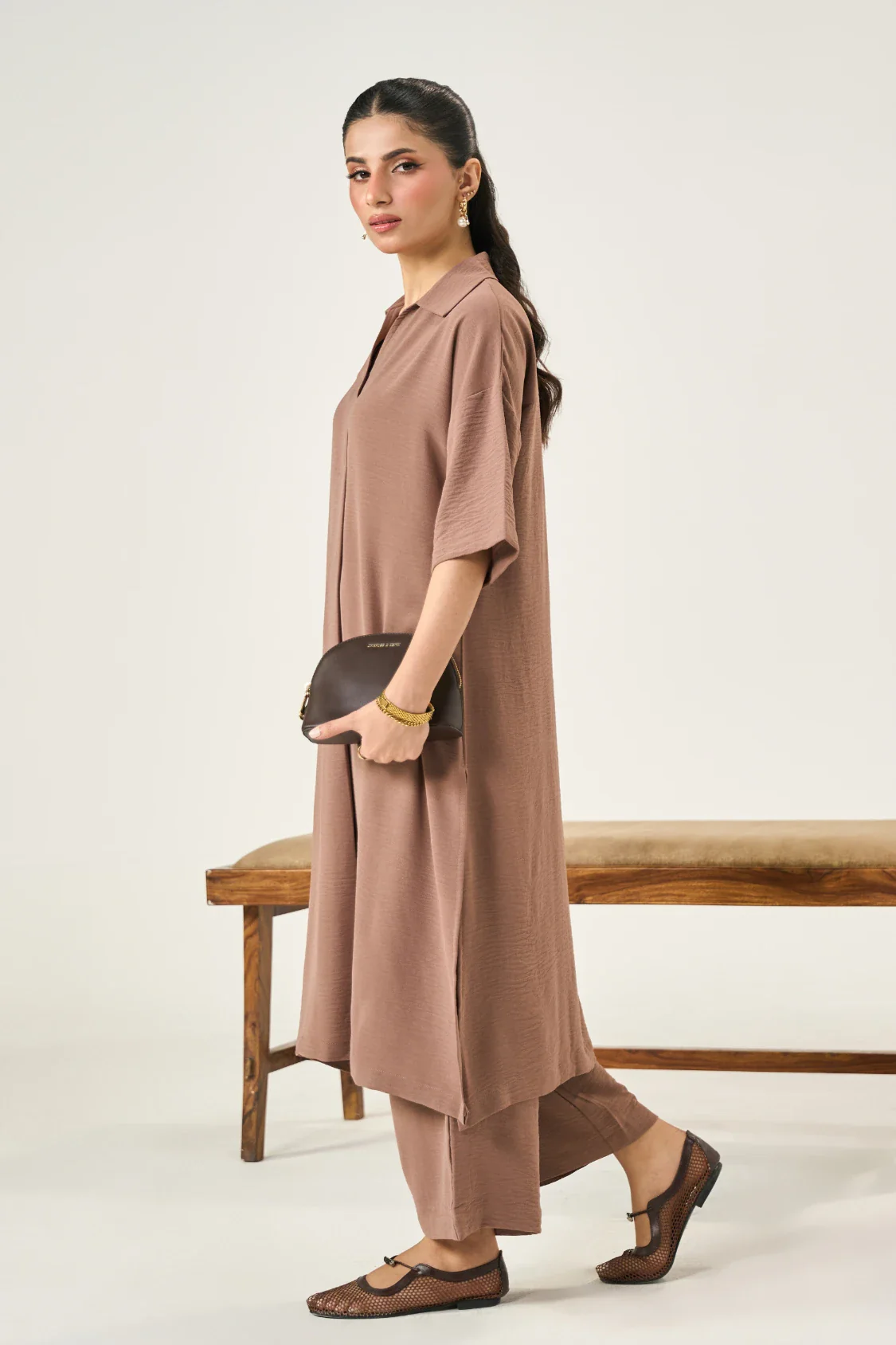 Luna Co-Ord Set - Coffee Brown - Image 2