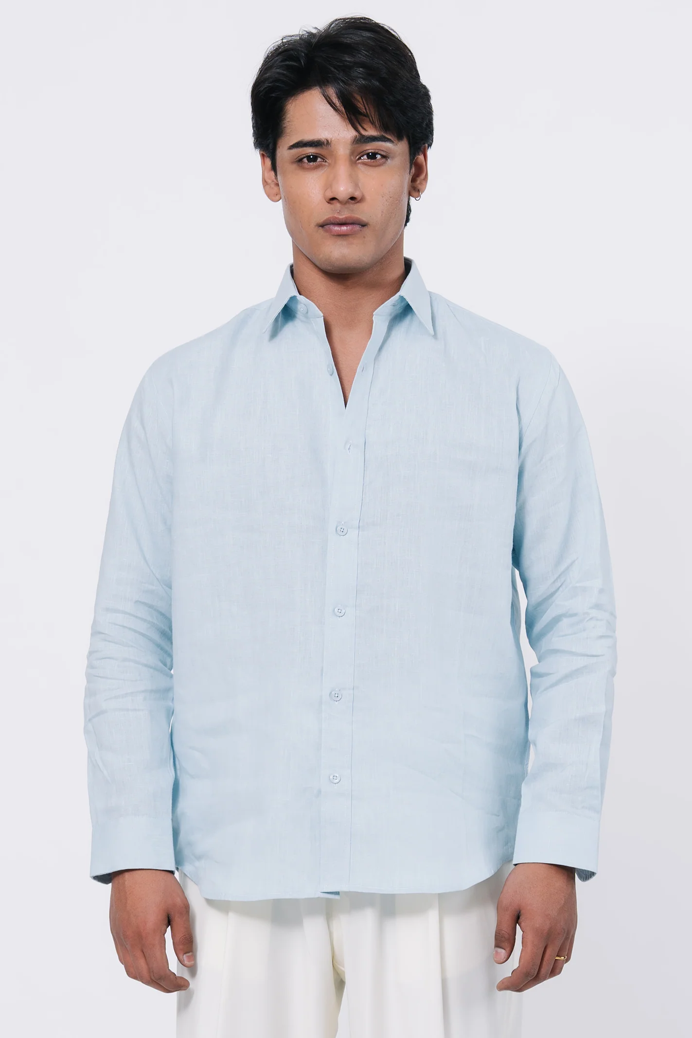 Basic Regular Fit Shirt – Light Blue - Image 2