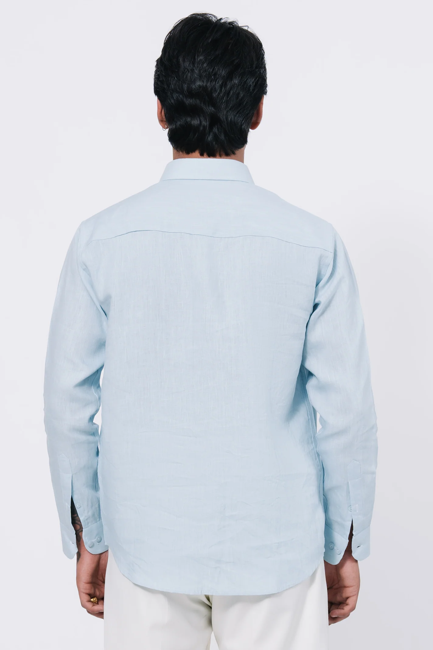 Basic Regular Fit Shirt – Light Blue - Image 4