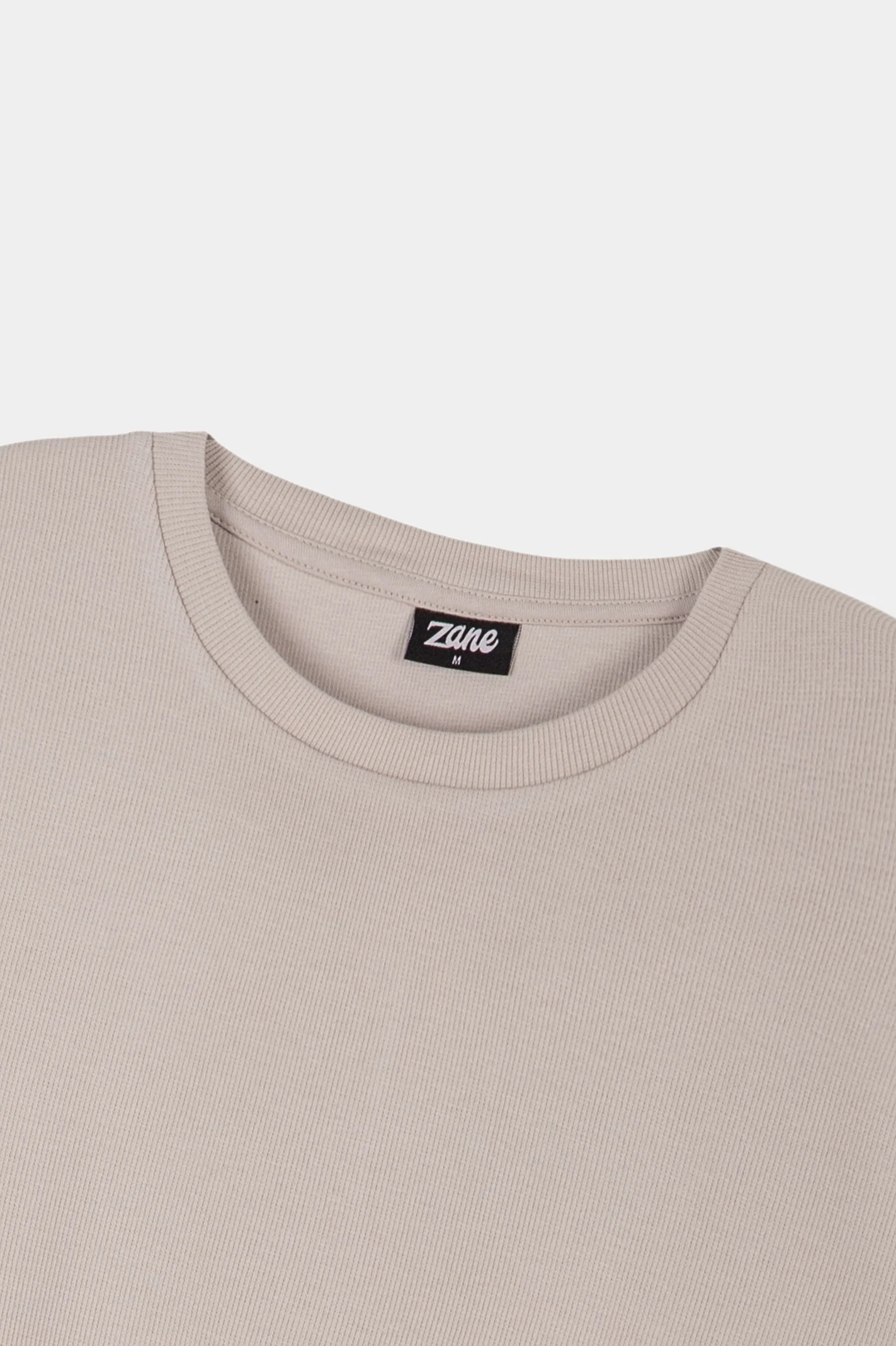 Textured Oversized T-Shirt – Nude - Image 4