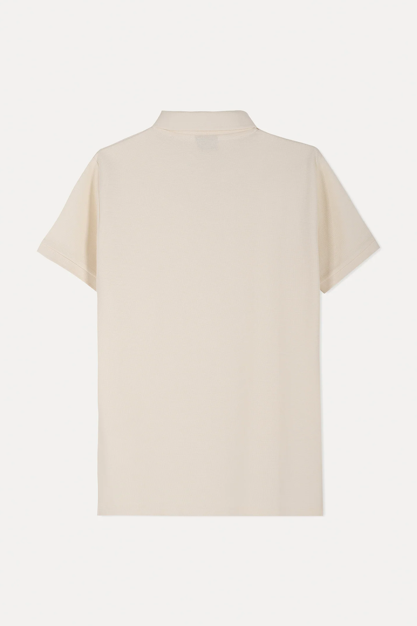 Textured Polo Shirt – Off White - Image 5