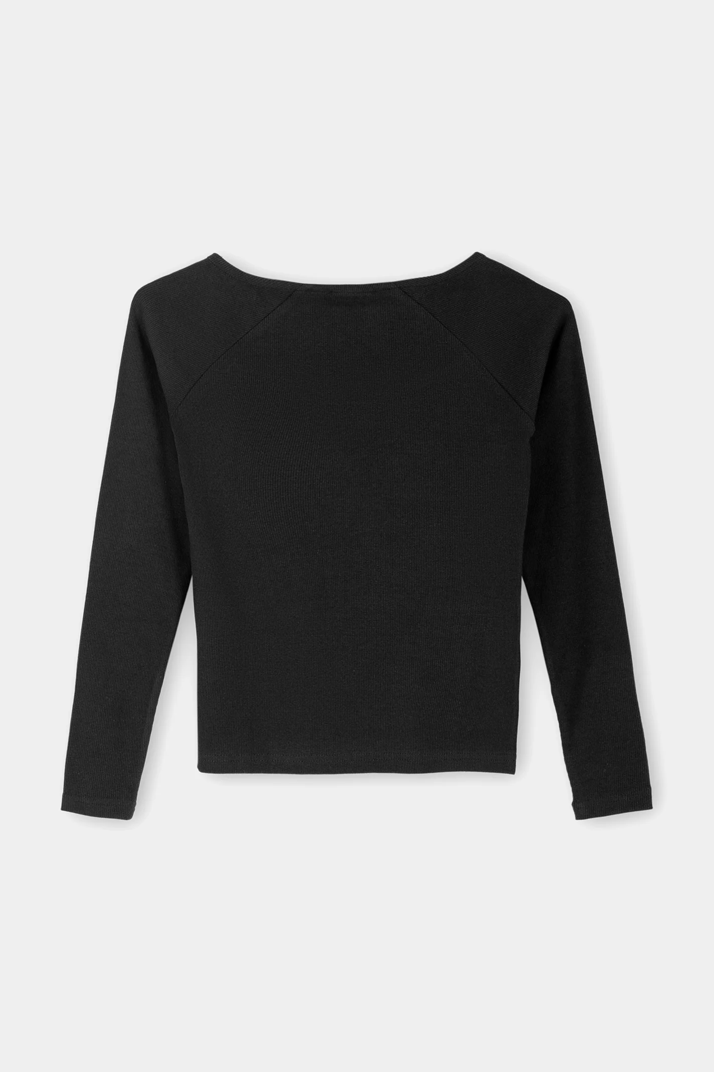 Sweet Heart Neck Top - Black - Image 5