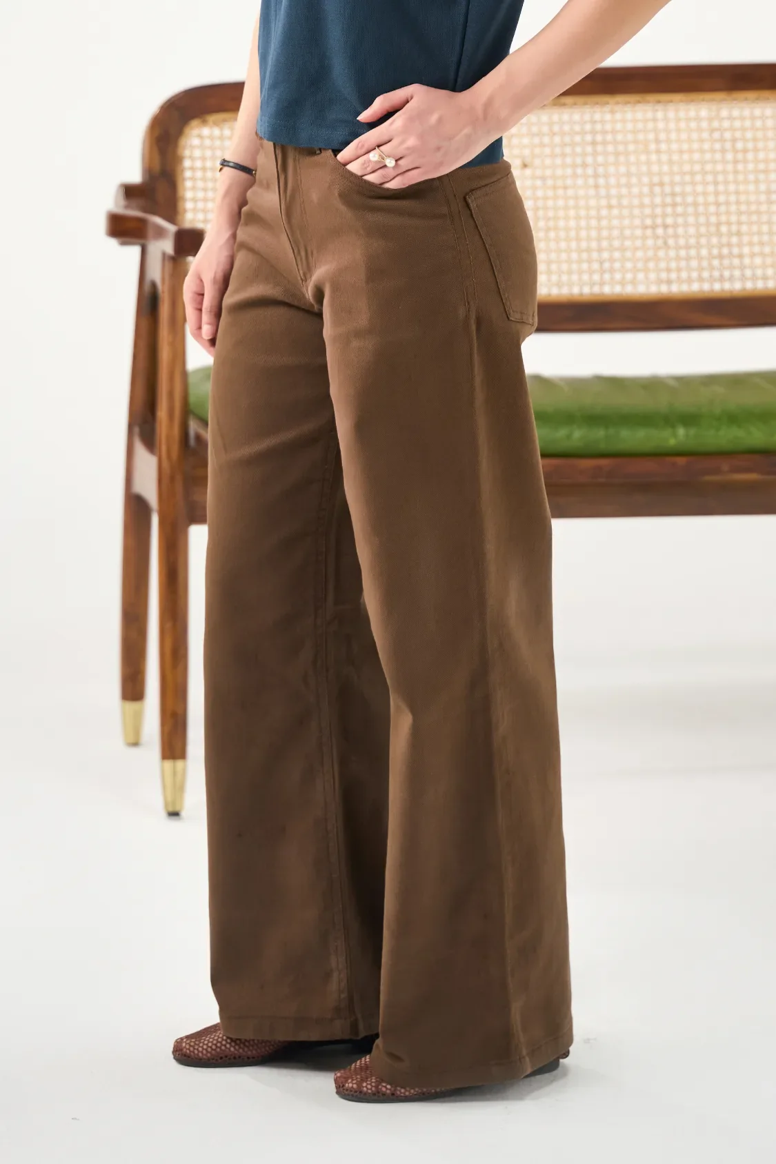 Twill Pants - Brown - Image 2
