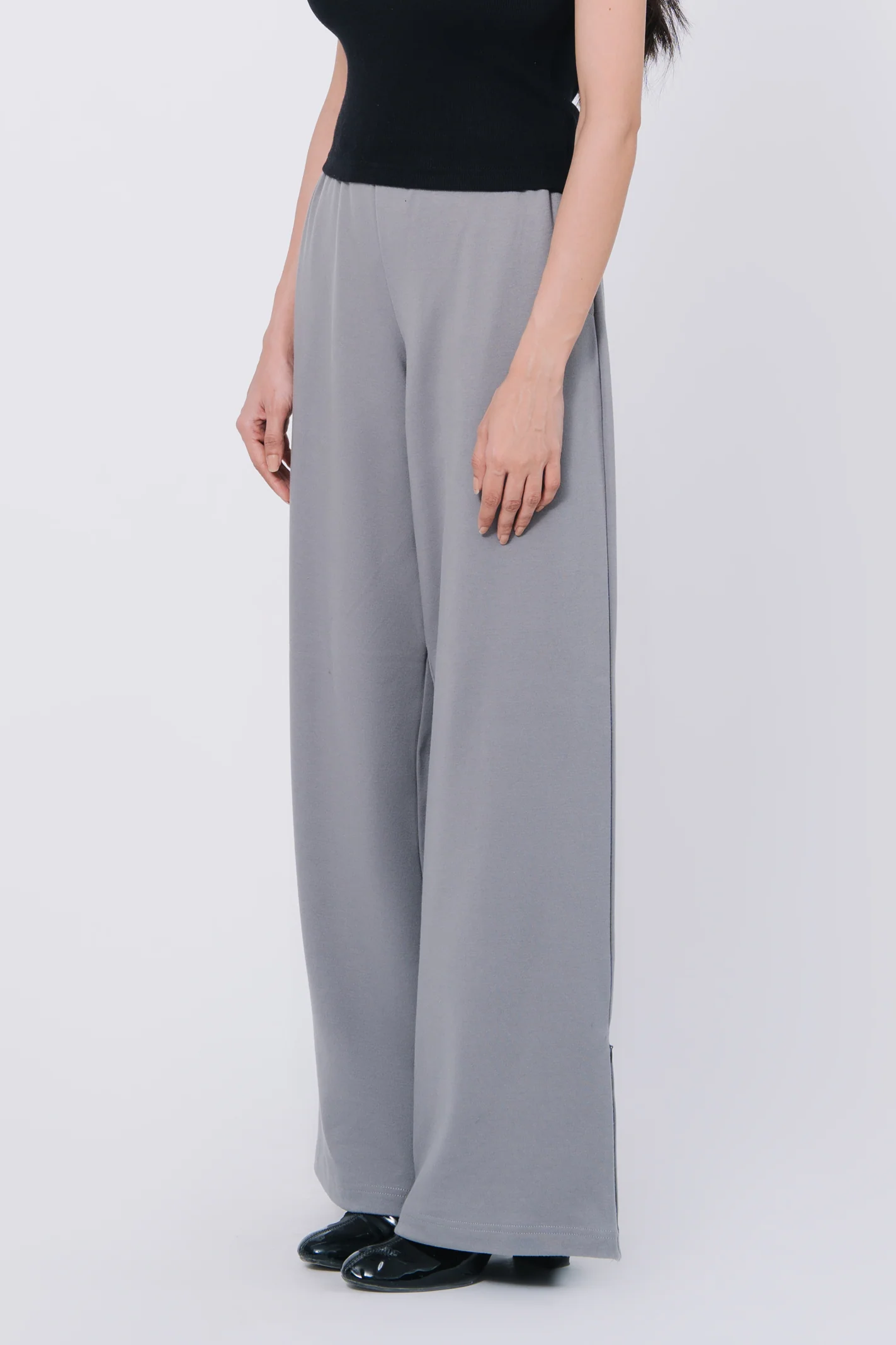Wide Leg Trouser - Charcoal
