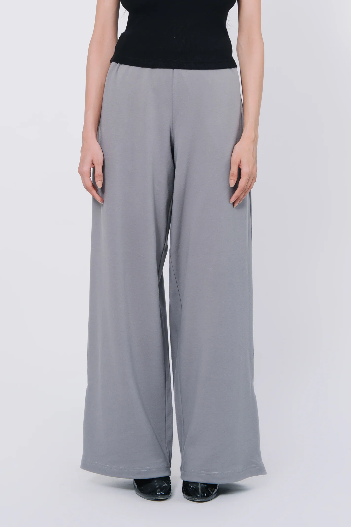 Wide Leg Trouser - Charcoal - Image 2